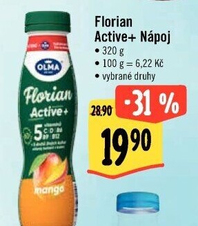 Jogurtový nápoj Florian Active+ Olma