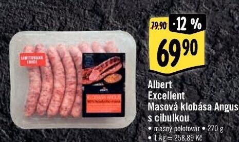 Klobása Angus s cibulkouAlbert Excellent