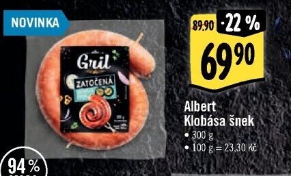 Klobása šnek Albert Gril