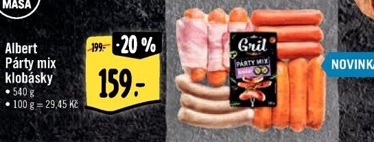 Klobásky Párty mix Albert Gril
