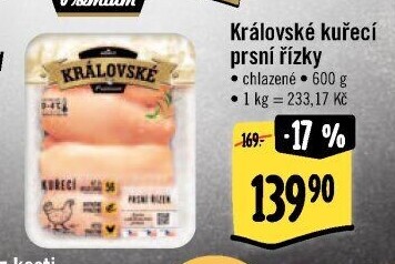 Kuřecí prsní řízky královské Premium Albert