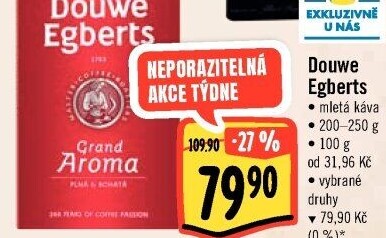 Mleté kávy Douwe Egberts