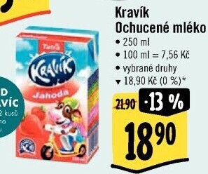 Nápoj mléko ochucené Kravík Tatra