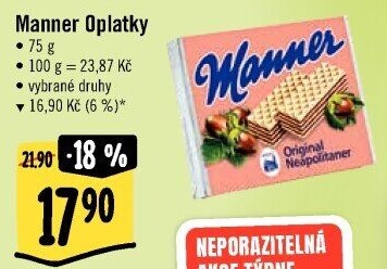 Oplatky Manner