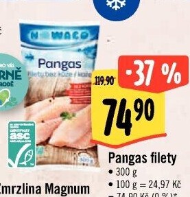 Pangasius filety mražený Nowaco