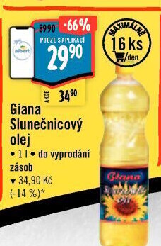 Slunečnicový olej Giana