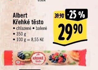 Těsto křehké na koláč Albert