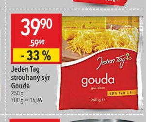 Jeden Tag strouhaný sýr Gouda