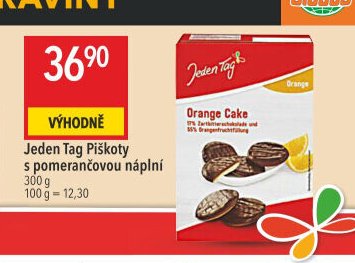 Jeden Tag Piškoty s pomerančovou náplní