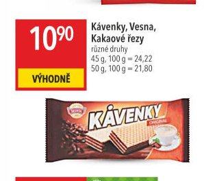 Kávenky, Vesna, Kakaové řezy