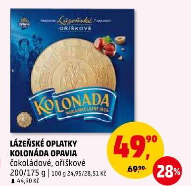 Lázeňské oplatky Kolonáda Opavia