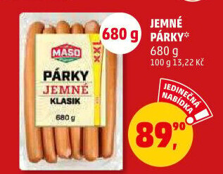 Párky jemné Maso Příbram