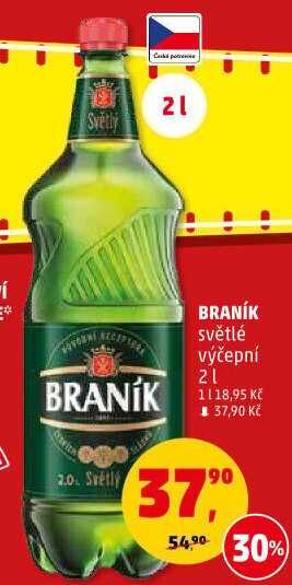 Pivo světlé výčepní 10° Braník