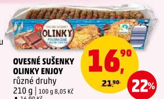 Sušenky ovesné Olinky Enjoy