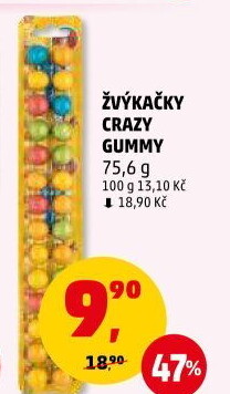 Žvýkačky Crazy Gummy