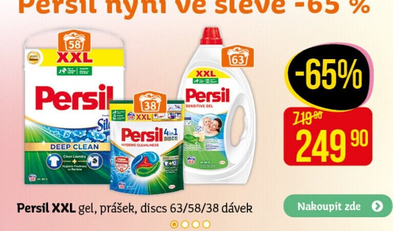 Persil XXL gel, prášek, discs 63/58/38 dávek