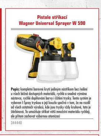 Pistole stříkací Wagner Universal Sprayer W 590 - UNI HOBBY akcniletaky.com