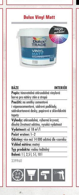 Dulux Vinyl Matt - UNI HOBBY akcniletaky.com