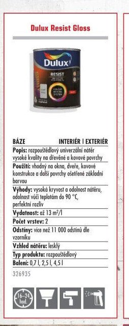 Dulux Resist Gloss - UNI HOBBY akcniletaky.com
