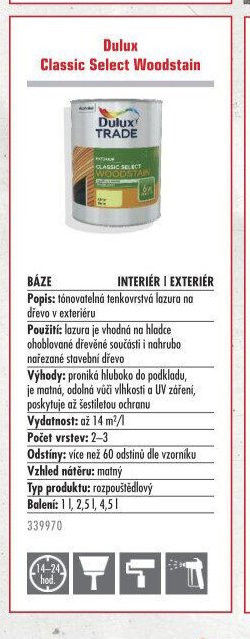Dulux Classic Select Woodstain - UNI HOBBY akcniletaky.com