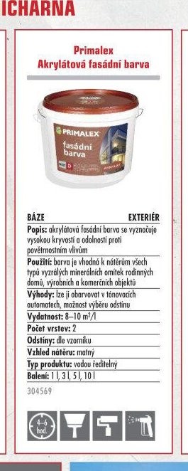 Primalex Akrylátová fasádní barva - UNI HOBBY akcniletaky.com