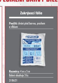 Spokar Zakrývací fólie - UNI HOBBY akcniletaky.com