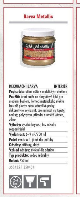 Barva Metallic - UNI HOBBY akcniletaky.com