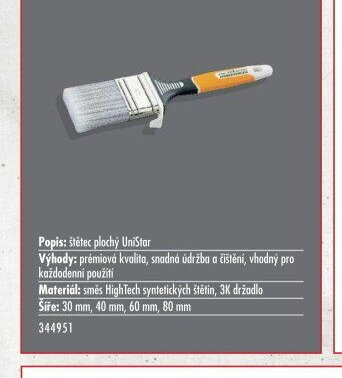 Štětec plochý UniStar - UNI HOBBY akcniletaky.com