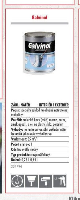 Galvinol - UNI HOBBY akcniletaky.com