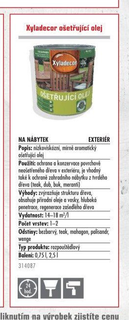 Xyladecor ošetřující olej - UNI HOBBY akcniletaky.com