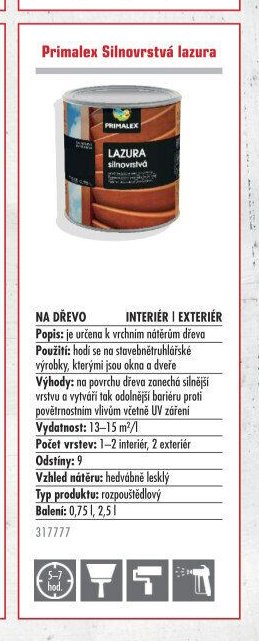 Primalex Silnovrstvá lazura - UNI HOBBY akcniletaky.com