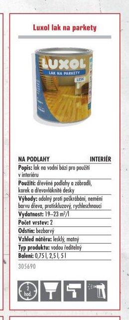 Luxol lak na parkety - UNI HOBBY akcniletaky.com