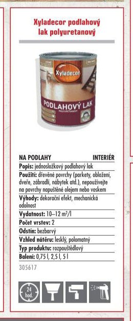 Xyladecor podlahový lak polyuretanový - UNI HOBBY akcniletaky.com
