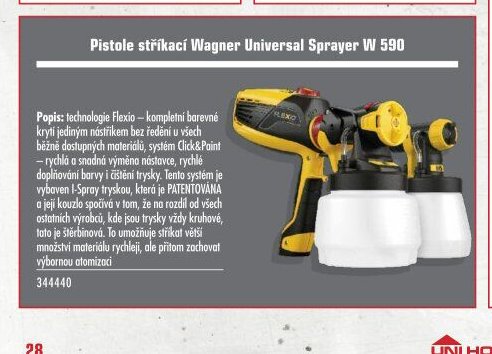Pistole stříkací Wagner Universal Sprayer W 590 - UNI HOBBY akcniletaky.com