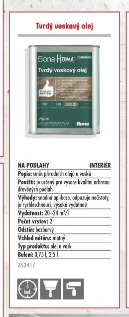 Bona Home Tvrdý voskový olej - UNI HOBBY akcniletaky.com