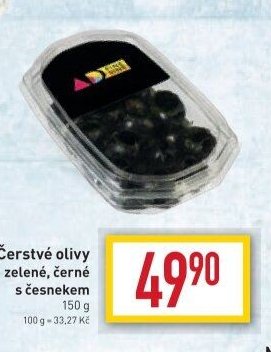 Čerstvé olivy zelené, černé s česnekem