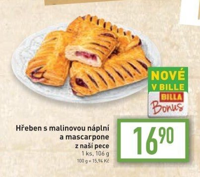 Hřeben s malinovou náplní a mascarpone