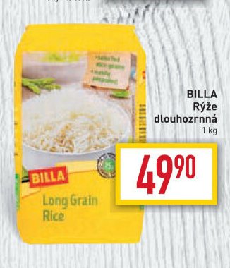 BILLA Rýže dlouhozrnná 1 kg
