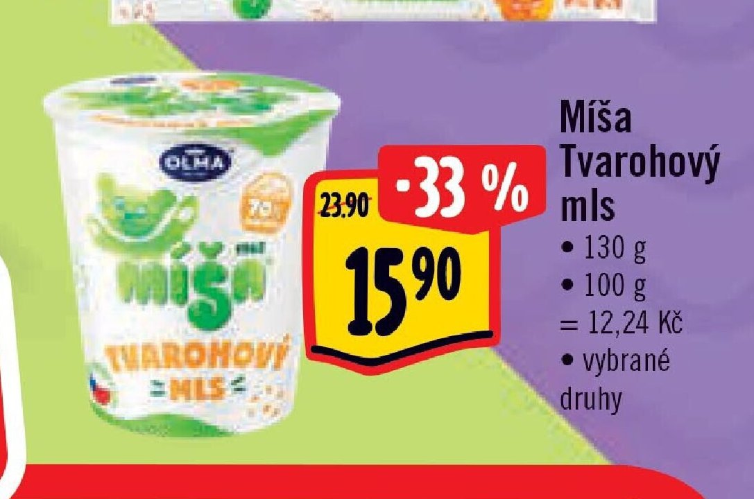 Míša tvarohový mls