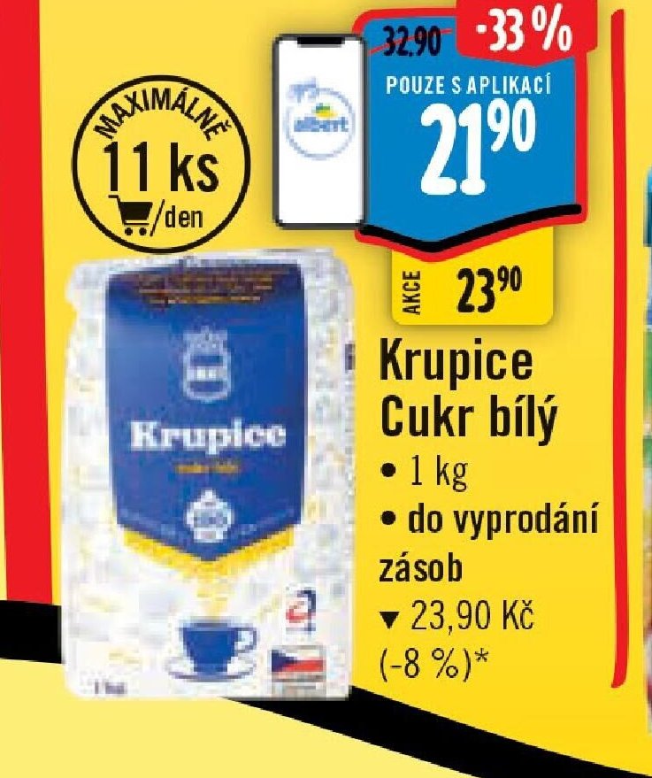 Krupice cukr bílý