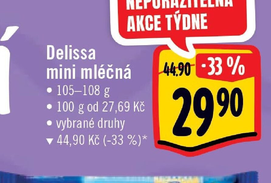 Delissa mini mléčná