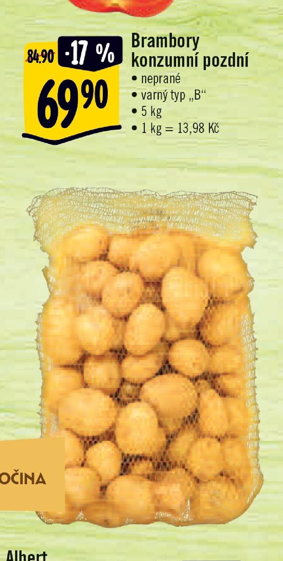 Brambory konzumní pozdní