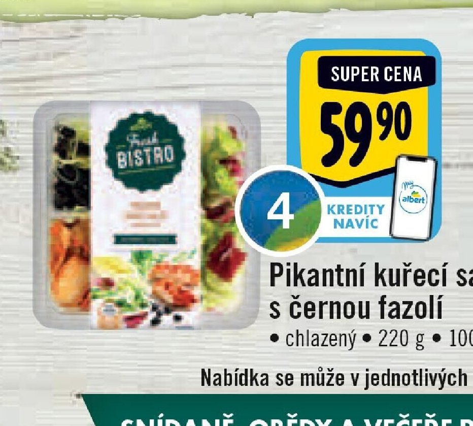 Pikantní kuřecí salát s černou fazolí