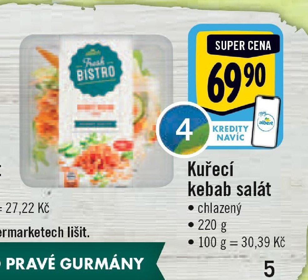 Kuřecí kebab salát