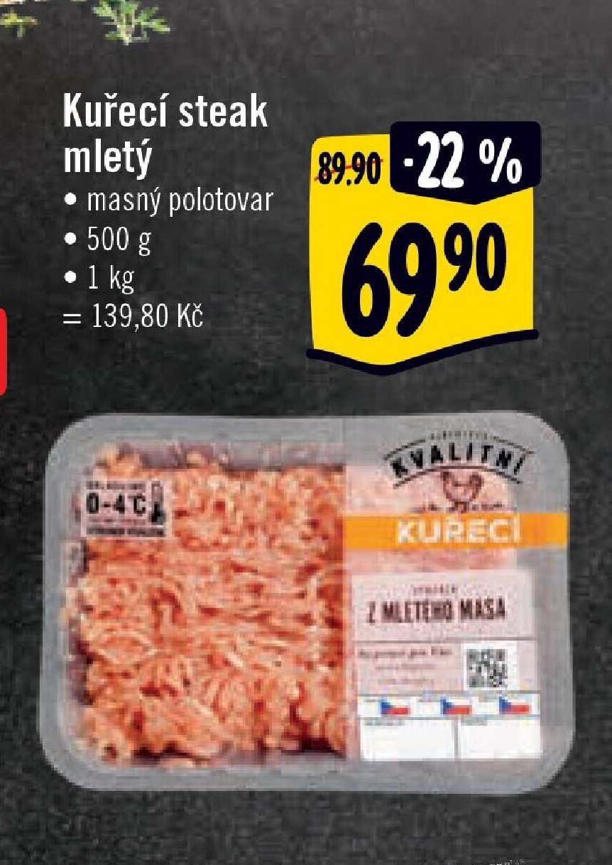 Kuřecí steak mletý