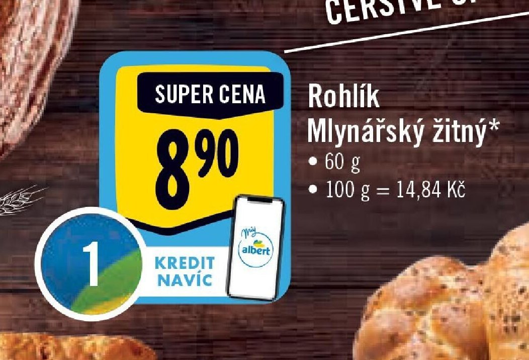 Rohlík Mlynářský žitný