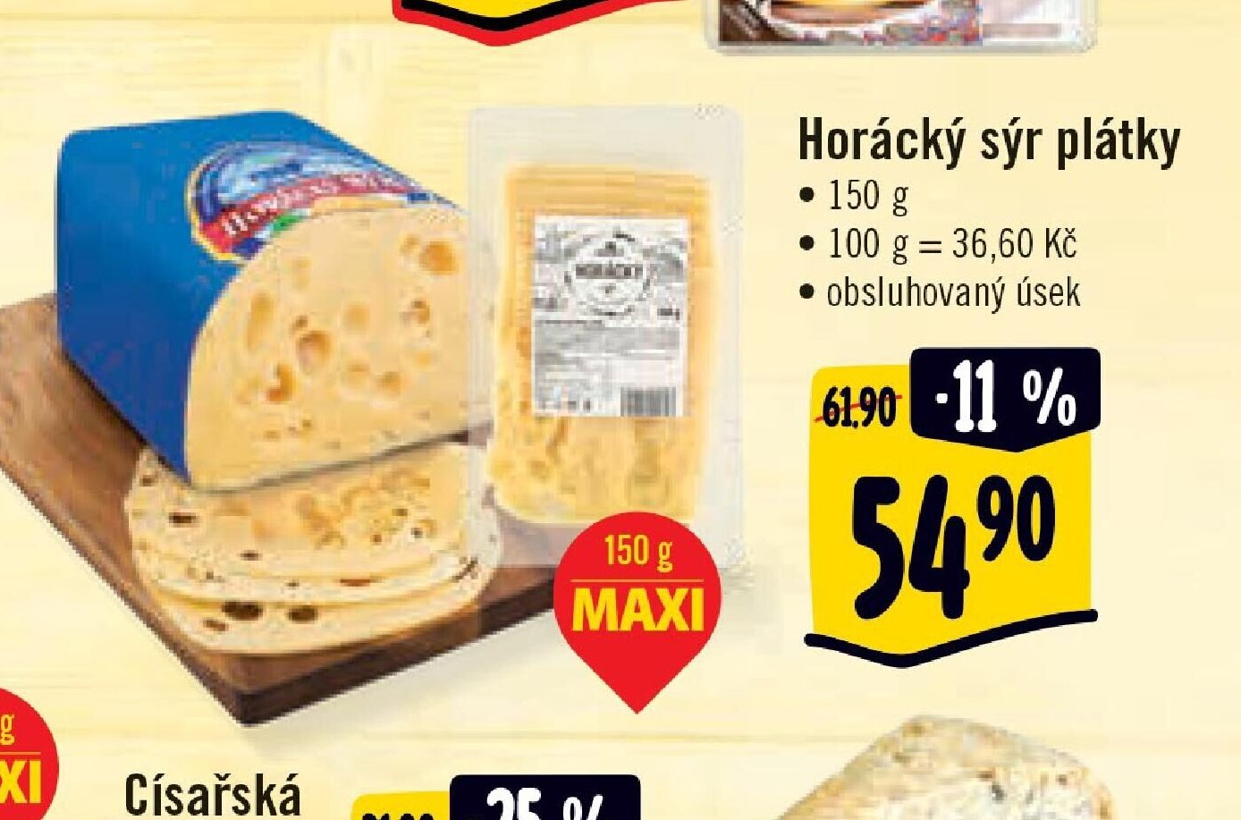 Horácký sýr plátky