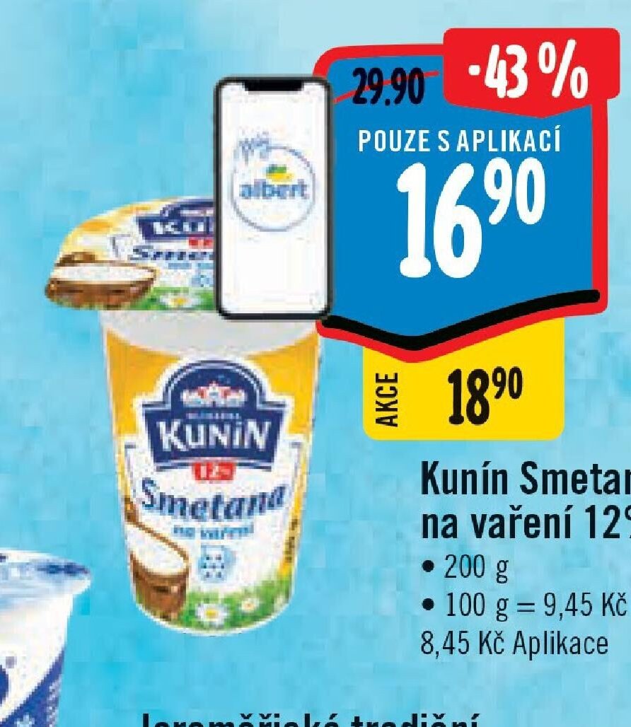 Kunín Smetana na vaření 12%