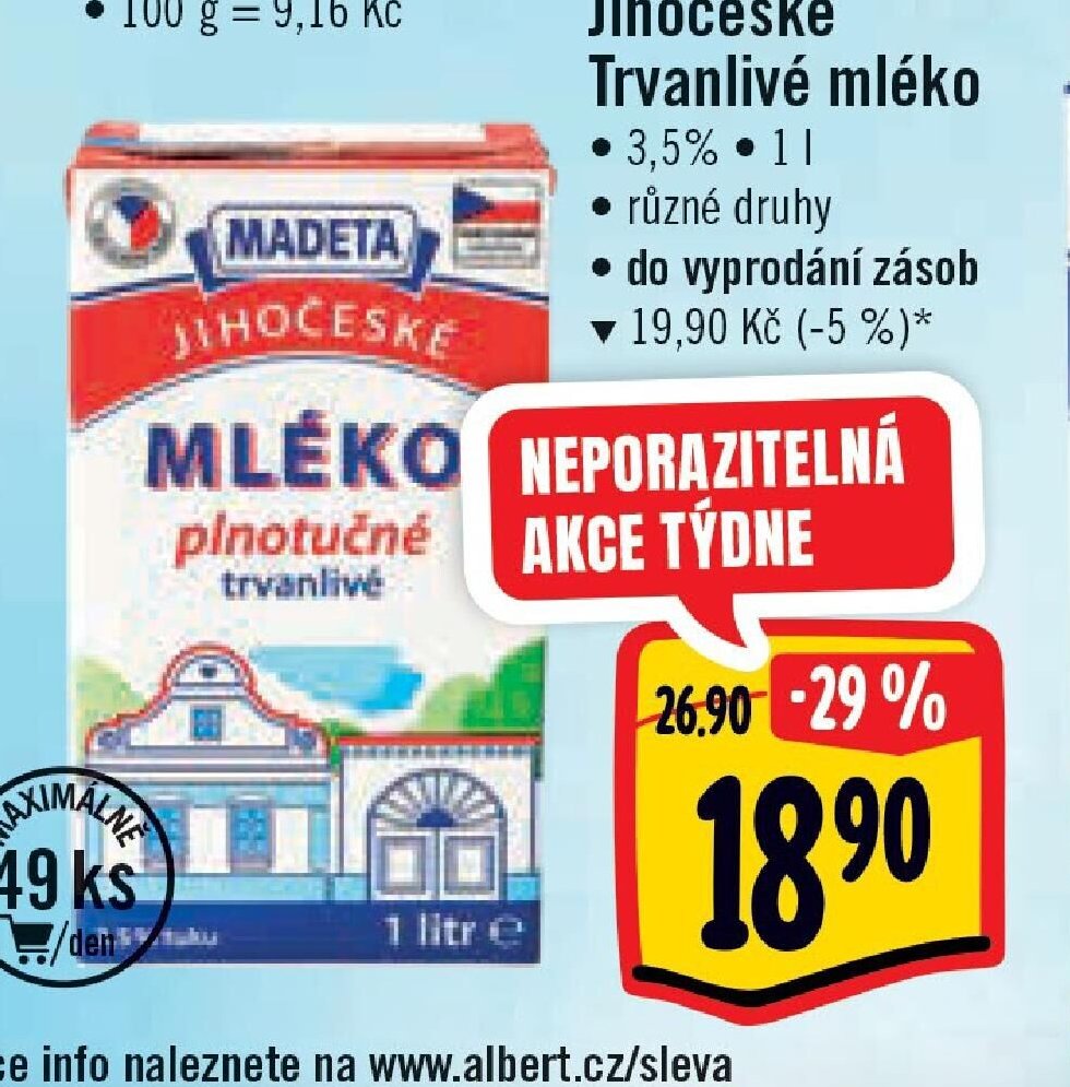 Jihočeské Trvanlivé mléko