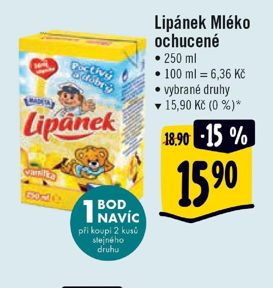 Lipánek Mléko ochucené